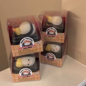 Set of 4 Super Squishy Sushi Toys